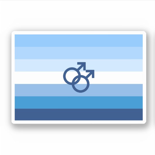 Sticker Drapeau de fierté gay MLM (Devant)