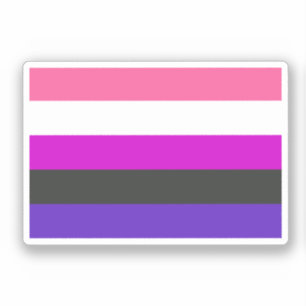 Sticker Drapeau de fierté genderfluid