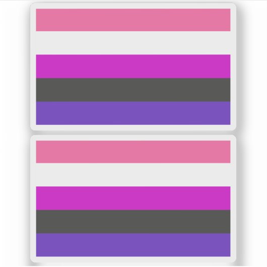 Sticker Drapeau de fierté genderfluid (Devant)
