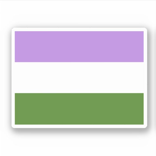Sticker Drapeau de fierté genderqueer (Devant)