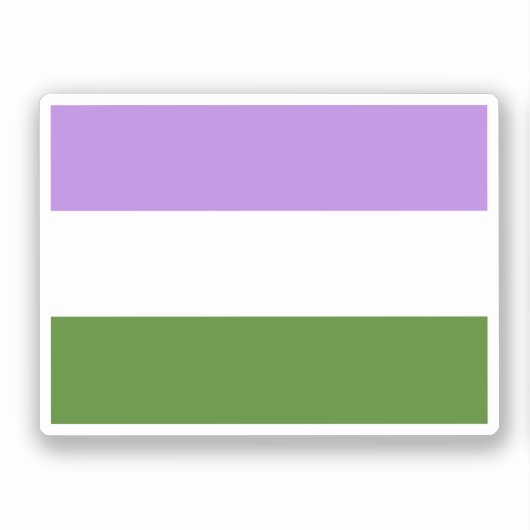 Sticker Drapeau de fierté genderqueer (Recto)
