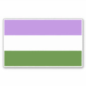 Sticker Drapeau de fierté genderqueer (Devant)