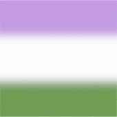 Sticker Drapeau de fierté Genderqueer à dégradé – Drapeau (Devant)