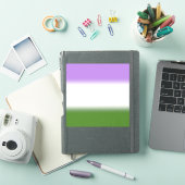 Sticker Drapeau de fierté Genderqueer à dégradé – Drapeau (Couverture iPad)