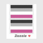 Sticker Drapeau de fierté gynéphile (Feuille)