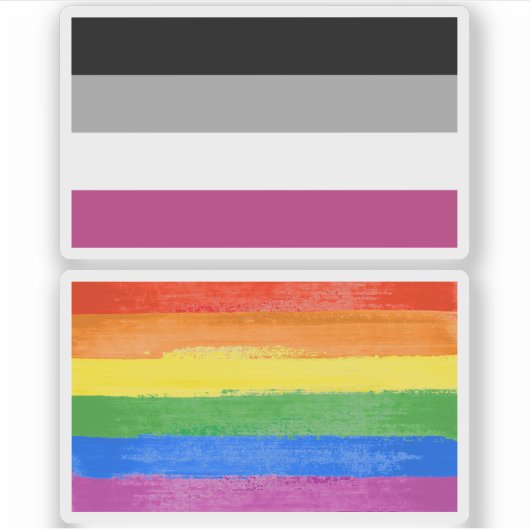 Sticker Drapeau de fierté gynéphile (Devant)