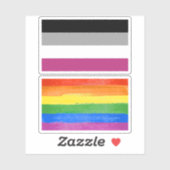 Sticker Drapeau de fierté gynéphile (Feuille)