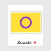 Sticker Drapeau de fierté intersexe (Feuille)