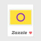 Sticker Drapeau de fierté intersexe (Feuille)