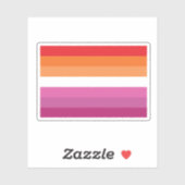 Sticker Drapeau de fierté lesbienne (Feuille)