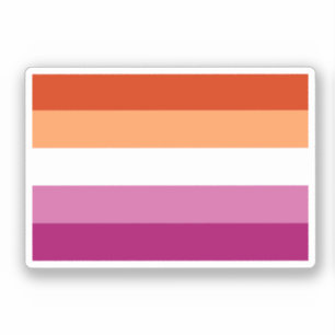 Sticker Drapeau de fierté lesbienne (5 bandes)