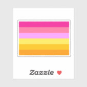 Sticker Drapeau de fierté lesbienne (Aube) (Feuille)