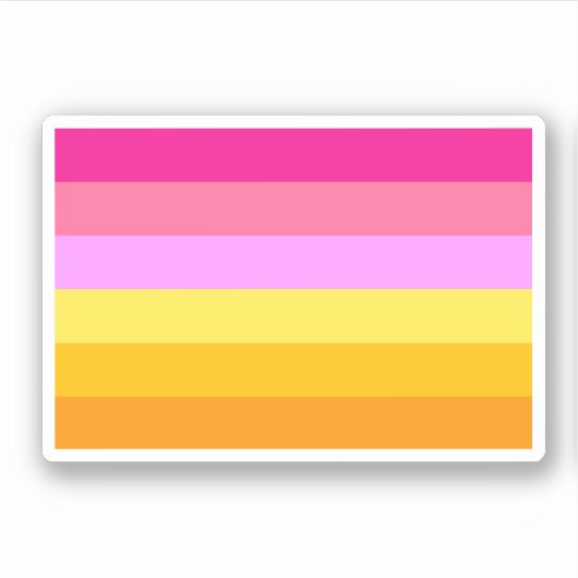 Sticker Drapeau de fierté lesbienne (Aube) (Devant)