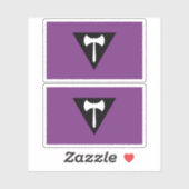 Sticker Drapeau de fierté lesbienne Hache violette (Feuille)