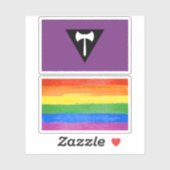 Sticker Drapeau de fierté lesbienne Hache violette (Feuille)