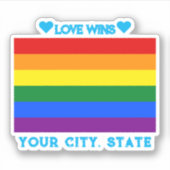 Sticker Drapeau de fierté LGBTQ (Devant)