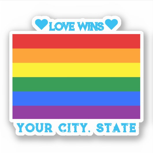 Sticker Drapeau de fierté LGBTQ (Devant)