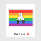 Sticker Drapeau de fierté LGBTQ+ Two-Spirit (Feuille)