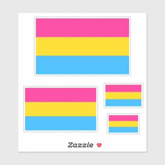 Sticker Drapeau de fierté Pansexual LGBTQ (Feuille)