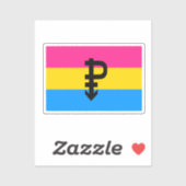 Sticker Drapeau de fierté pansexuel (Feuille)