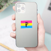Sticker Drapeau de fierté pansexuel (Téléphone)