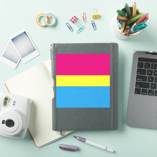 Sticker Drapeau de fierté pansexuelle SlipperyJoe rose amb