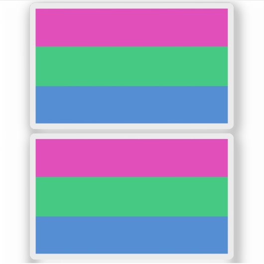 Sticker Drapeau de fierté polysexuelle (Devant)