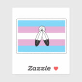 Sticker Drapeau de fierté trans bispirituel (Feuille)
