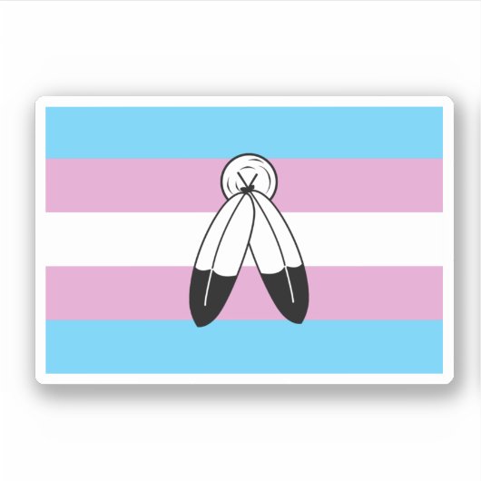 Sticker Drapeau de fierté trans bispirituel (Devant)