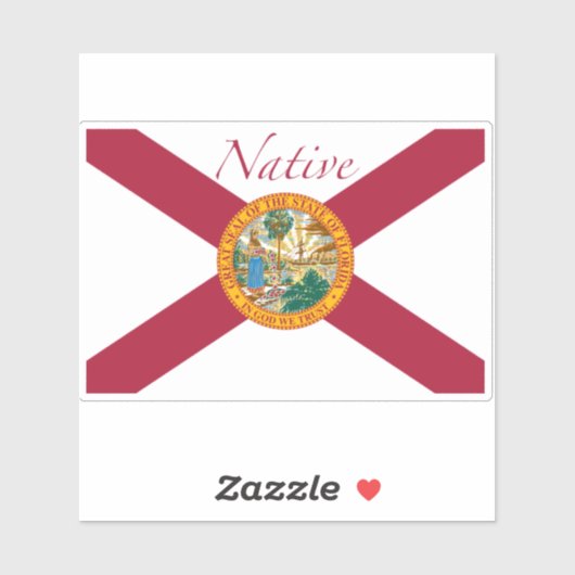 Sticker Drapeau de Floride (Feuille)