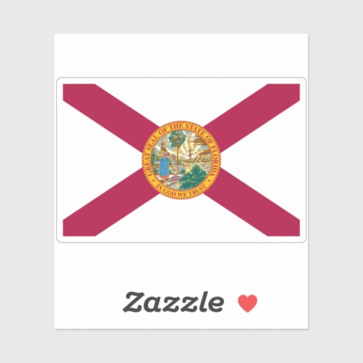 Sticker Drapeau de Floride (Feuille)