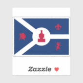 Sticker Drapeau de Fort Wayne, Indiana (Feuille)