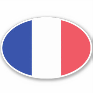 Sticker Drapeau de France Oval