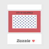 Sticker Drapeau de Goldfield, Colorado (Feuille)