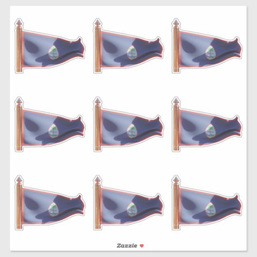 Sticker Drapeau de Guam (Feuille)
