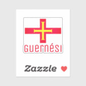 Sticker Drapeau de Guernési (Feuille)