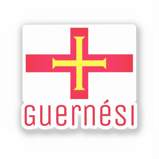 Sticker Drapeau de Guernési (Recto)
