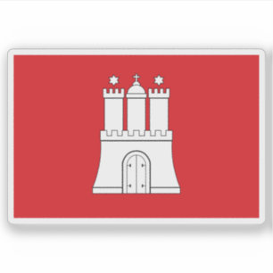 Sticker Drapeau de Hambourg, Allemagne