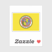 Sticker Drapeau de Honolulu, Hawaii (Feuille)