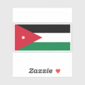 Sticker Drapeau de Jordanie (Feuille)