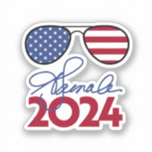 Sticker Drapeau de Kamala Harris Aviator (Recto)