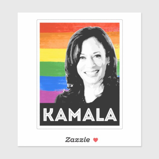 STICKER DRAPEAU DE KAMALA PRIDE (Feuille)