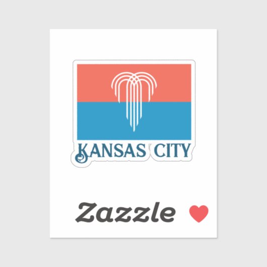 Sticker Drapeau de Kansas City (2023), Missouri (Feuille)