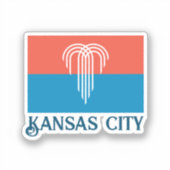 Sticker Drapeau de Kansas City (2023), Missouri (Recto)