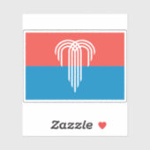 Sticker Drapeau de Kansas City, Missouri, USA (Feuille)