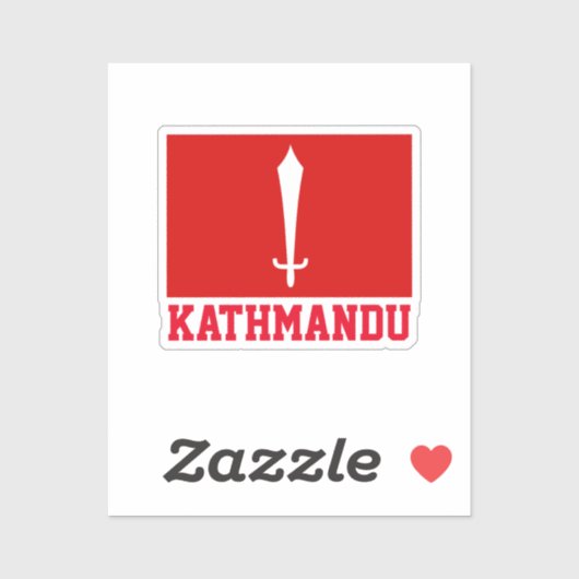 Sticker Drapeau de Katmandou, Népal (Feuille)