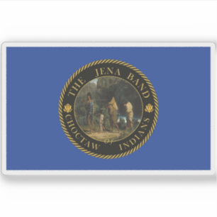 Sticker Drapeau de la bande Jena des Indiens Choctaw, État