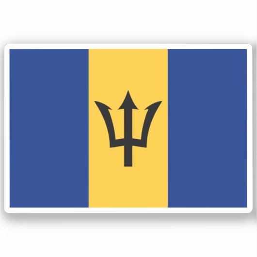 Sticker Drapeau de la Barbade (Recto)
