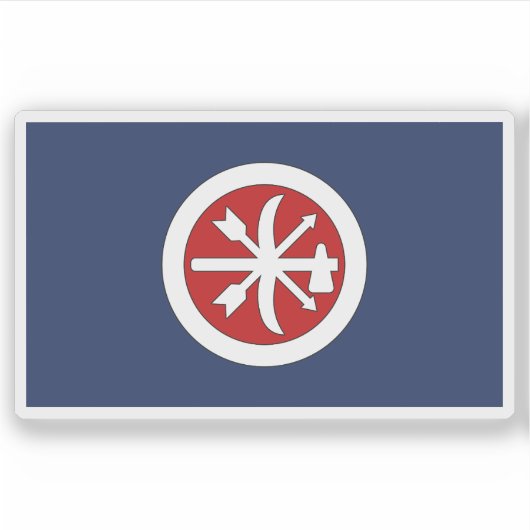 Sticker Drapeau de la brigade Choctaw, États-Unis (Devant)