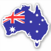 Sticker Drapeau de la carte Australie (Devant)